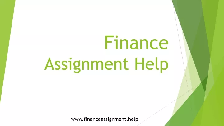 finance assignment help