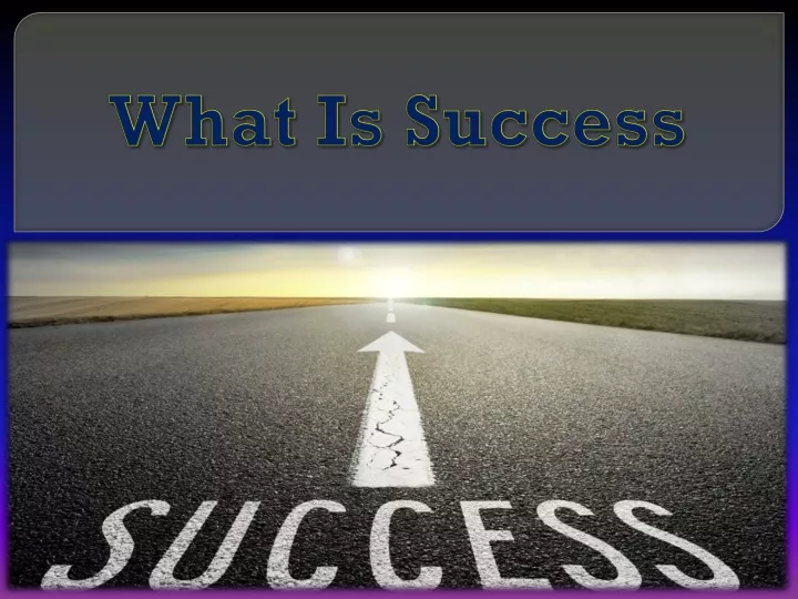 what is success