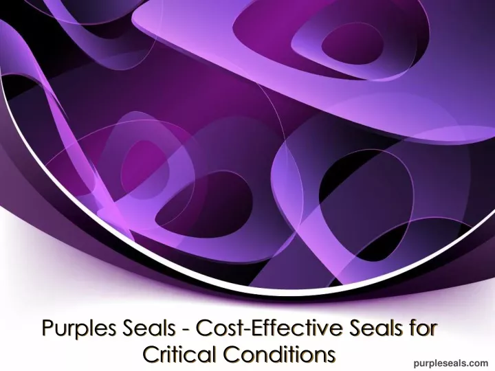purples seals cost effective seals for critical