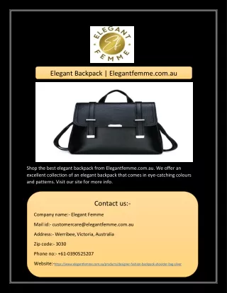 elegant backpack elegantfemme com au