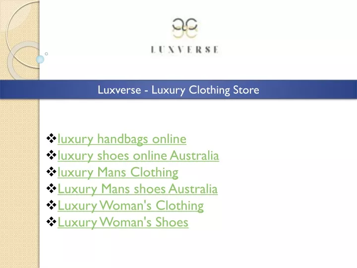 luxverse luxury clothing store