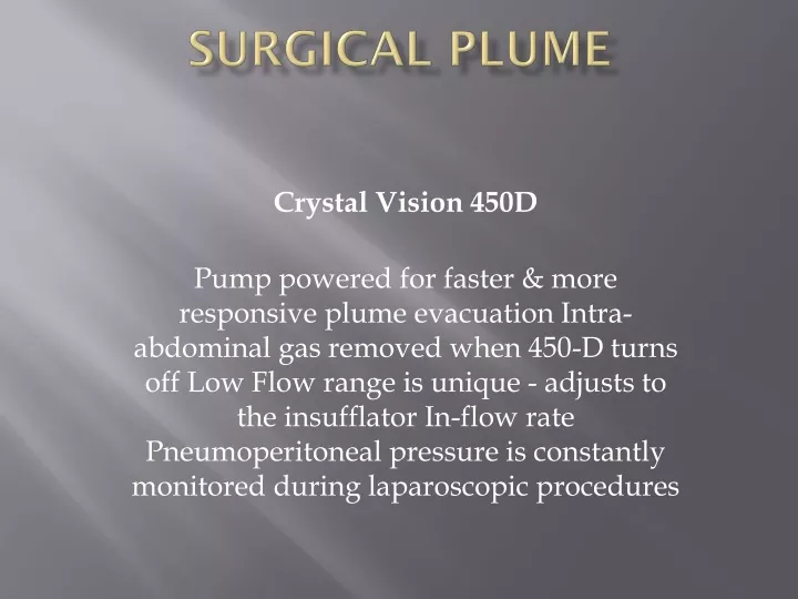 surgical plume