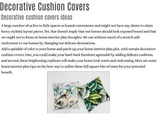 Decorative Cushion Covers