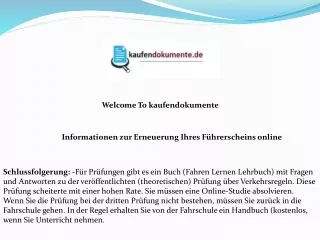 Informationen zur Erneuerung Ihres Führerscheins online