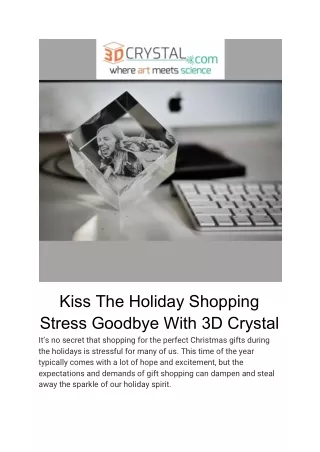 HOliday shopping with 3d crystal