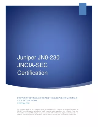 juniper jn0 230 jncia sec certification