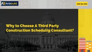 Why to Choose A Third Party Construction Scheduling Consultant