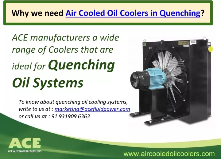 why we need air cooled oil coolers in quenching