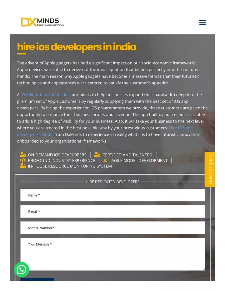 hire ios developers in india