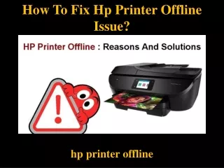 how to fix hp printer offline issue