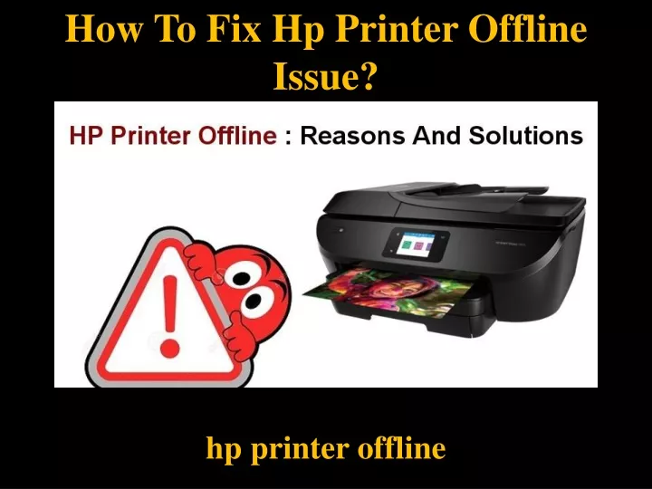 how to fix hp printer offline issue