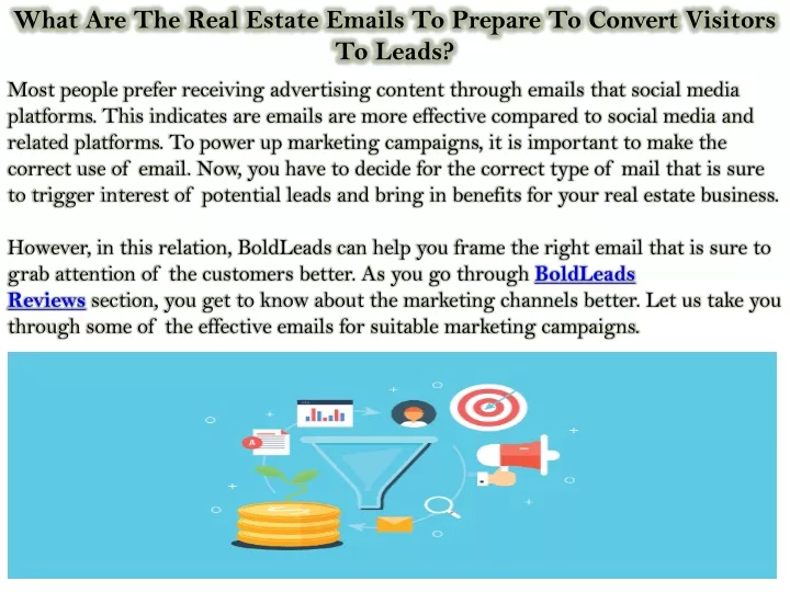 what are the real estate emails to prepare