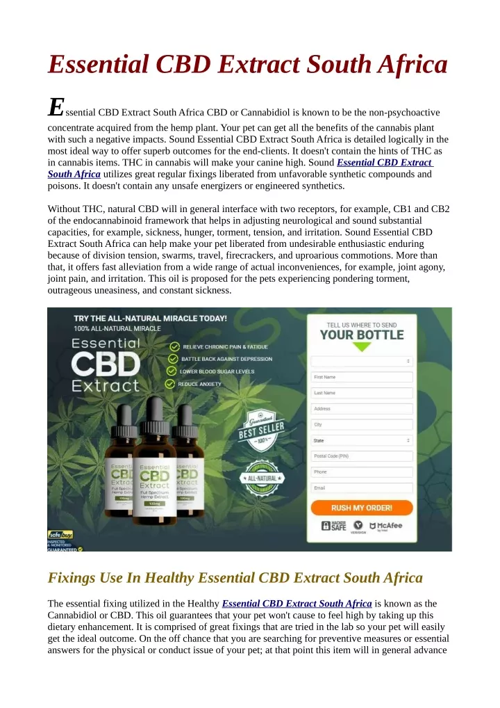 essential cbd extract south africa e ssential
