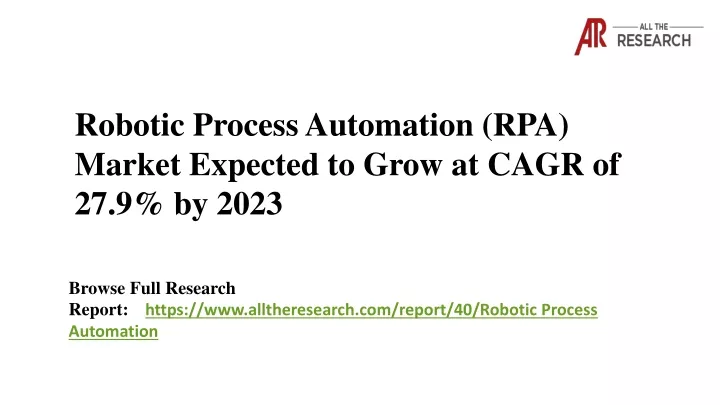 robotic process automation rpa market expected