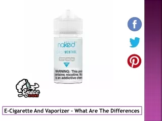 e cigarette and vaporizer what are the differences