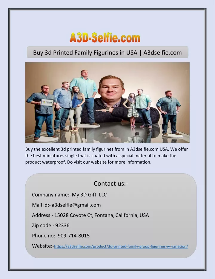 buy 3d printed family figurines in usa a3dselfie