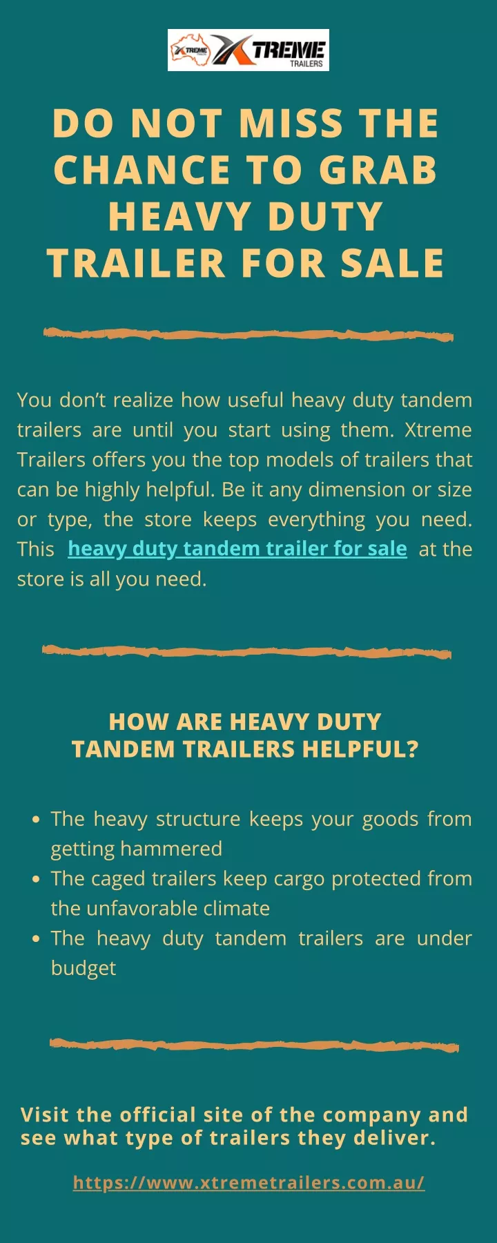 do not miss the chance to grab heavy duty trailer