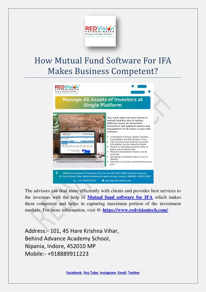 how mutual fund software for ifa makes business