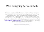 Web Designing Services Delhi