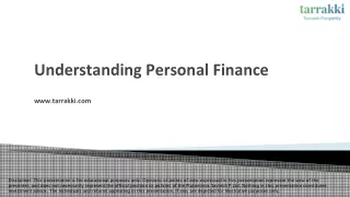 Understanding Personal Finance by Tarrakki