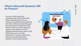 Microsoft Dynamics 365 Finance Implementation