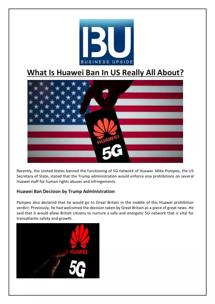 what is huawei ban in us really all about