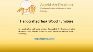 handcrafted teak wood furniture