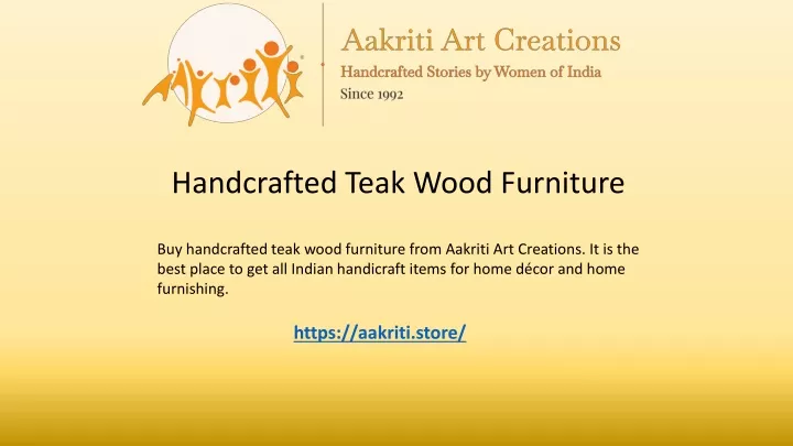 handcrafted teak wood furniture