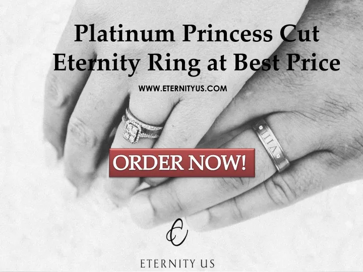 platinum princess cut eternity ring at best price