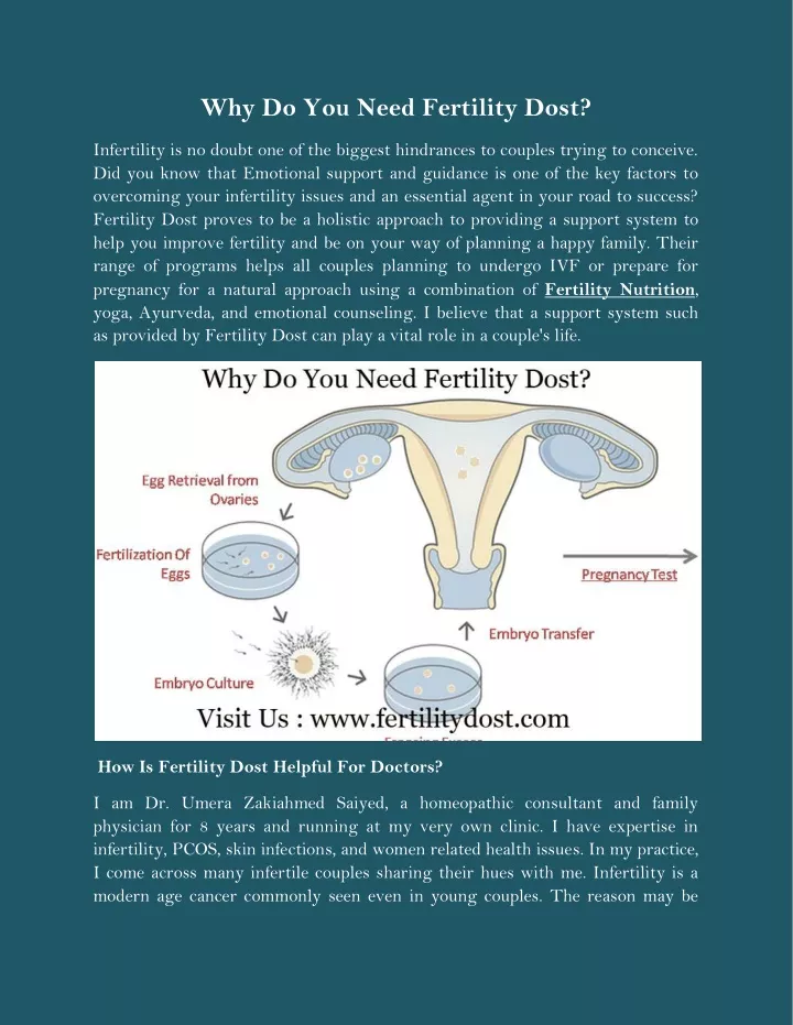 why do you need fertility dost