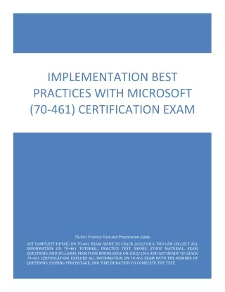 implementation best practices with microsoft