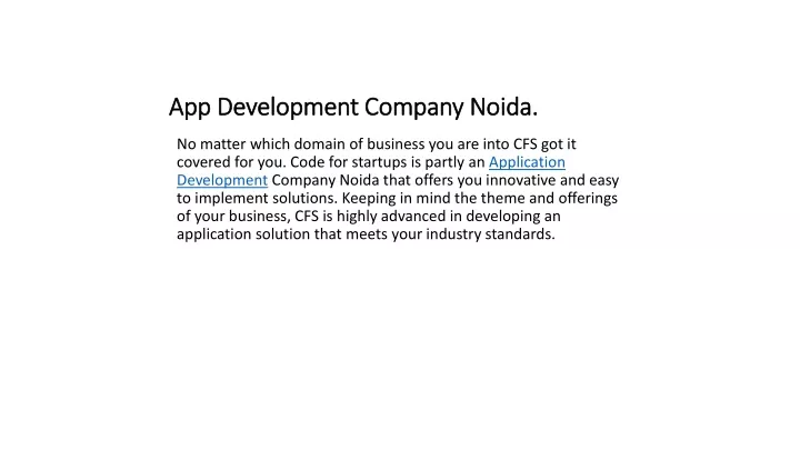 app development company noida