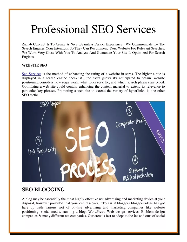 professional seo services