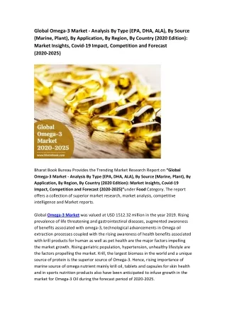 global omega 3 market analysis by type