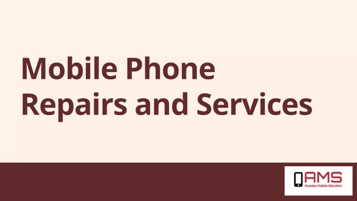 mobile phone repairs and services