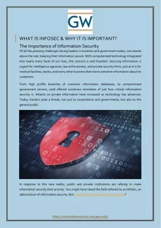 what is infosec why it is important