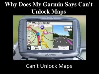 Why does my Garmin says Can't Unlock Maps