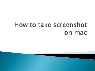 How to take screenshot on mac