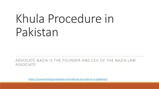 Legal Process of Khula in Pakistan in 2020 – Advocate Nazia