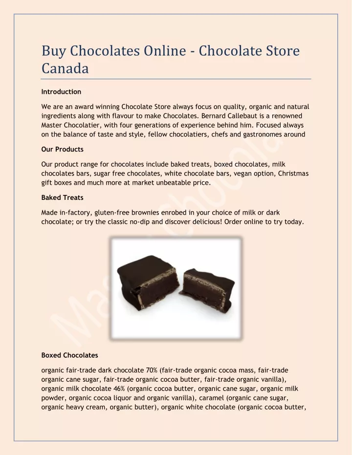 buy chocolates online chocolate store canada