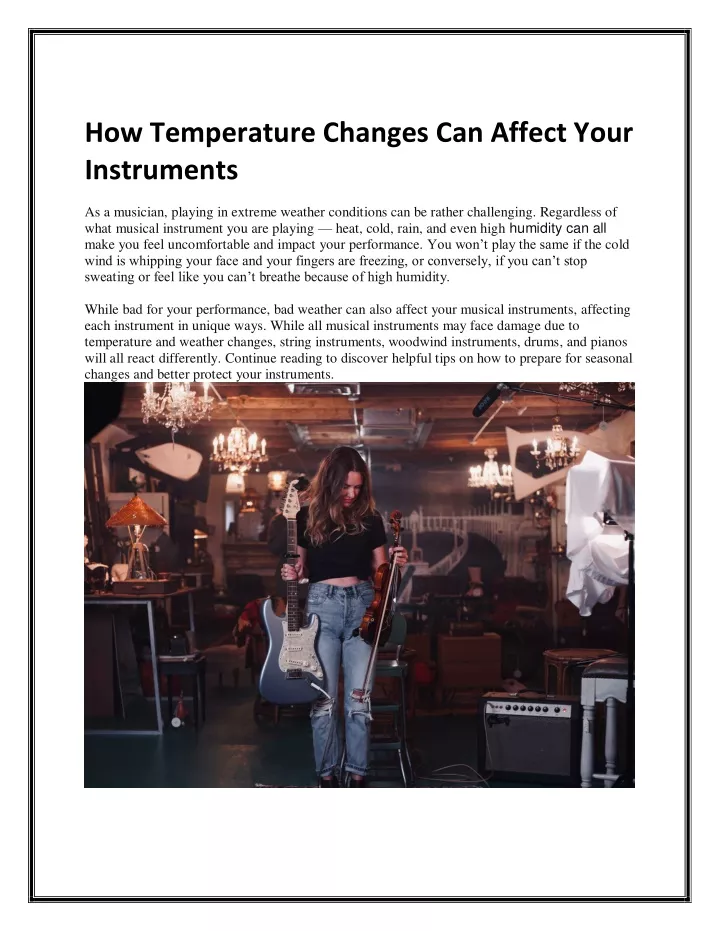 how temperature changes can affect your