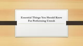 essential things you should know for performing