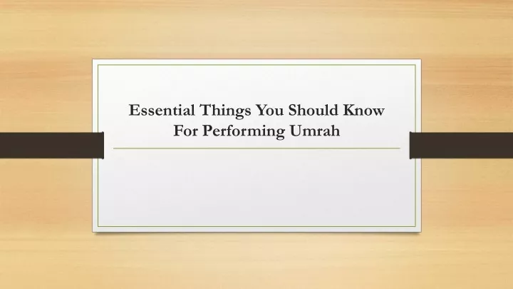 essential things you should know for performing