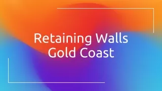 Retaining Walls Gold Coast-QLD Shotcrete Services