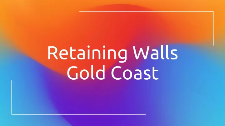 retaining walls gold coast