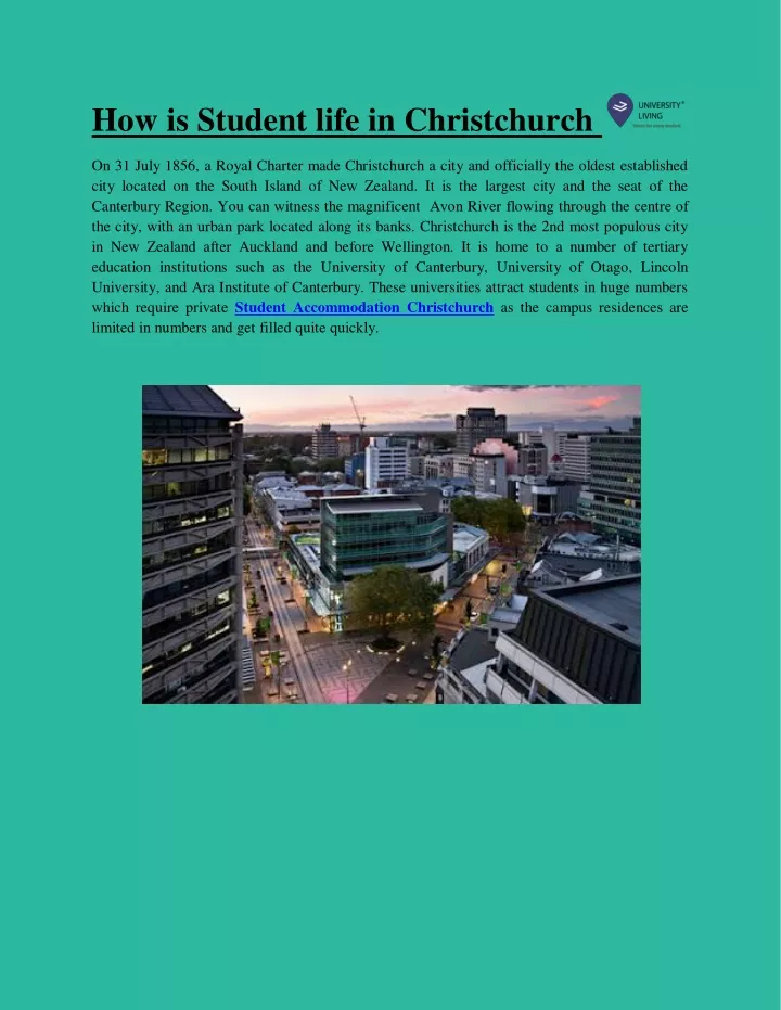 how is student life in christchurch