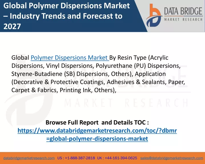 global polymer dispersions market industry trends