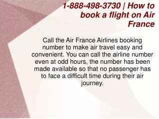 How can book a flight on Air france?