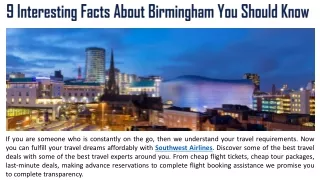 9 Interesting Facts About Birmingham You Should Know