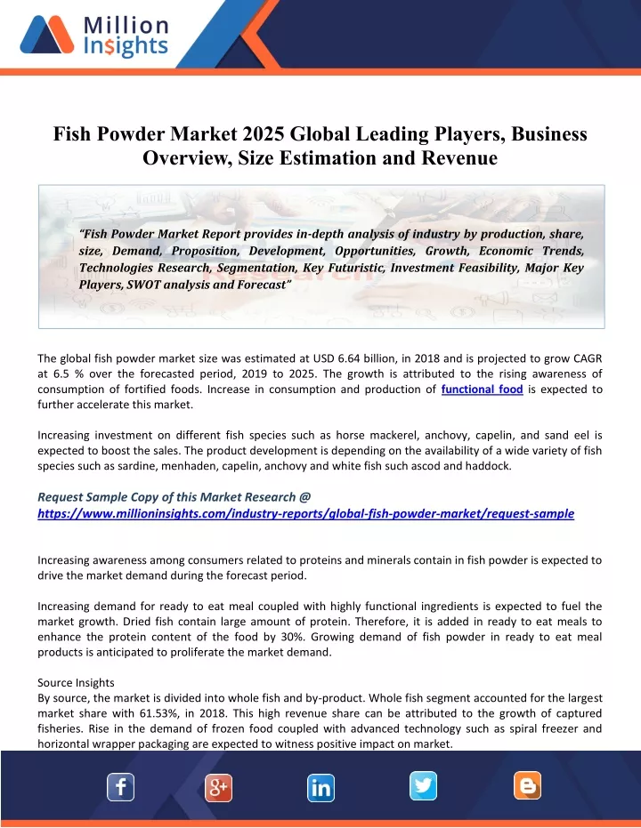 fish powder market 2025 global leading players